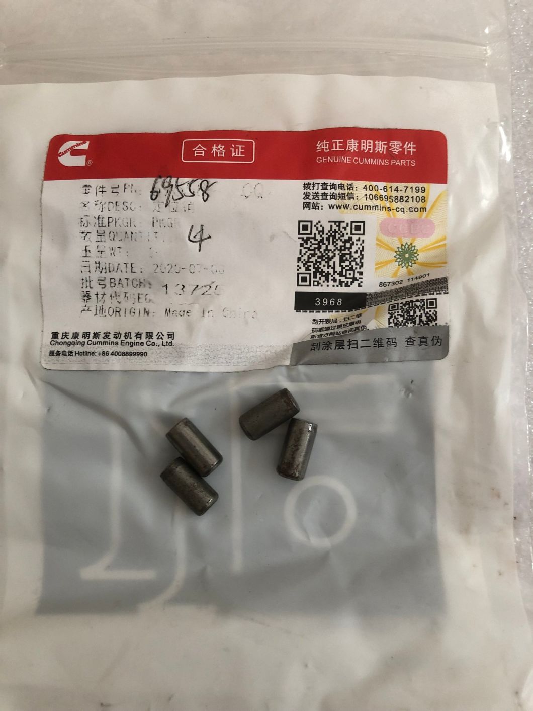 69558 Pin Dowel for Camshaft Ccec Cummis